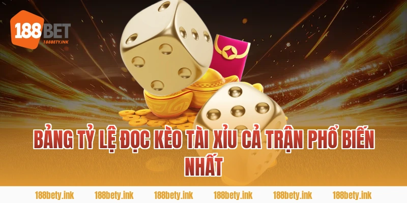Bảng Tỷ Lệ Đọc Kèo Tài Xỉu Cả Trận Phổ Biến Nhất